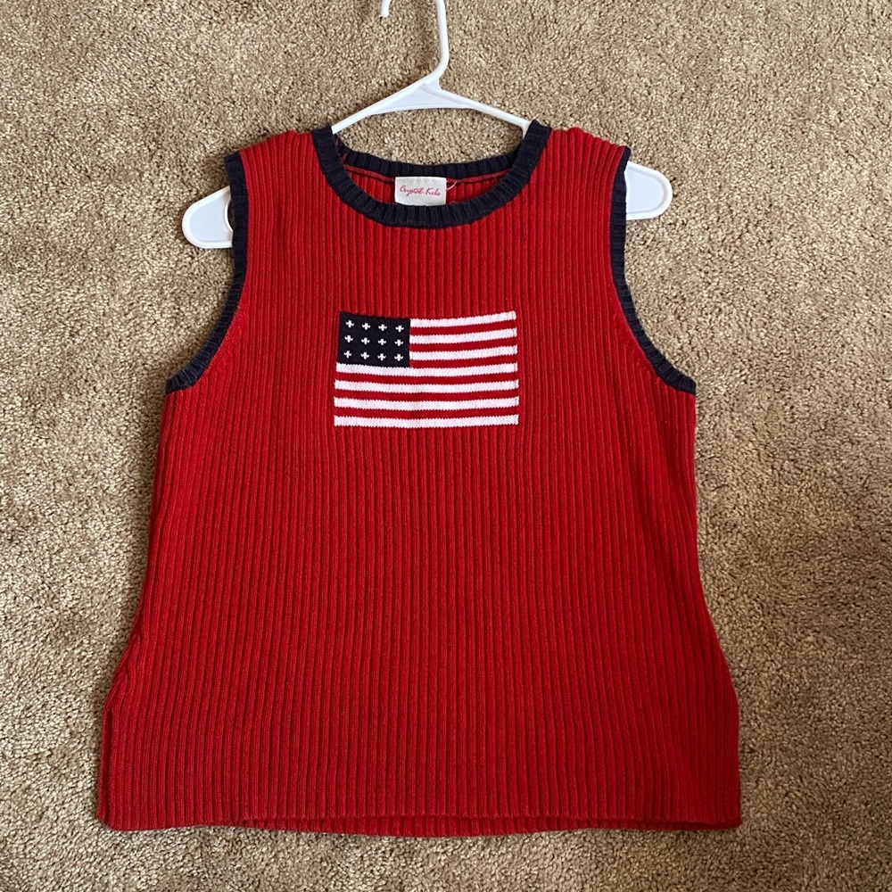Crystal Kobe American Flag Top